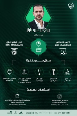 الأهلي يعين روي بيدرو باراز مديراً رياضياً