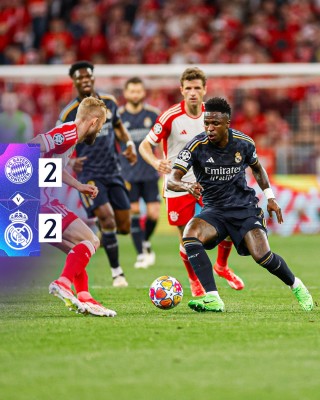 فينيسيوس يقود ريال مدريد لتعادل ثمين أمام بايرن