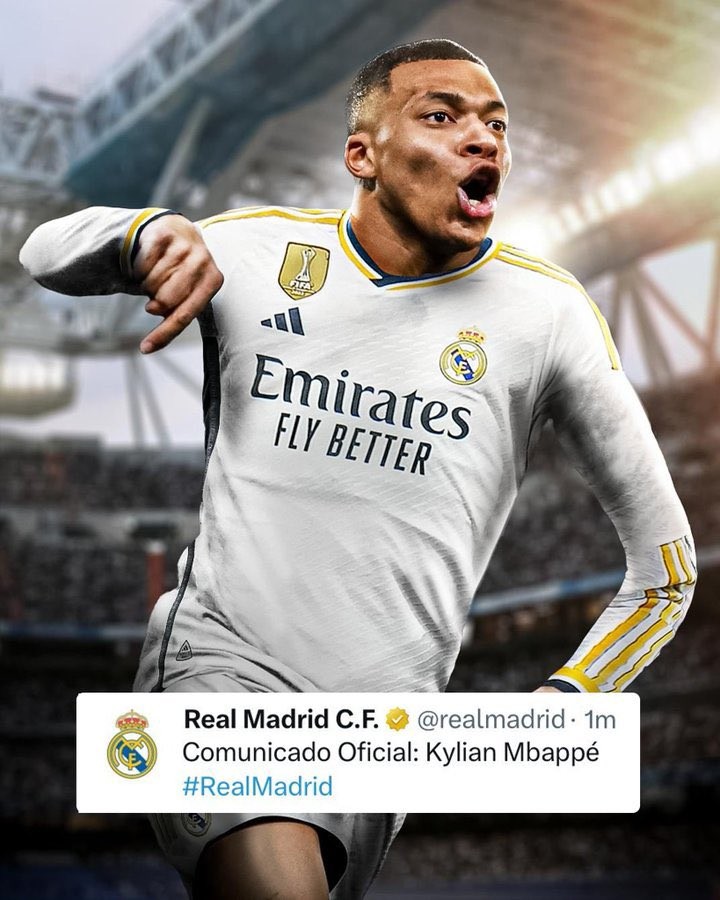  . ريال مدريد يعلن تعاقده مع مبابي