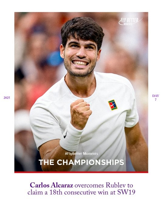 Alcaraz downs Rublev to reach quarter-finals