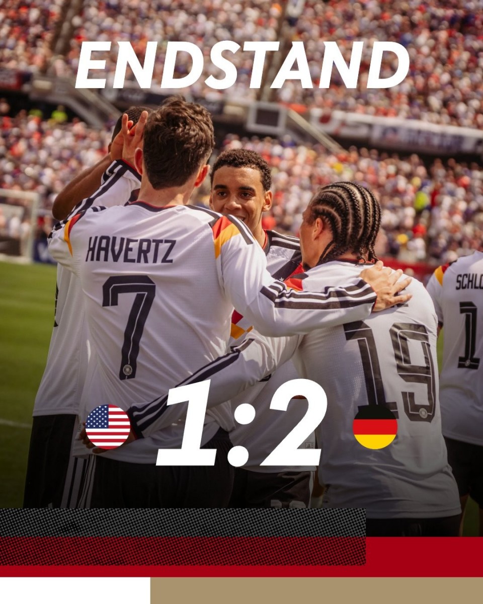 Germany continues its strong form with a 2–1 win over the United States