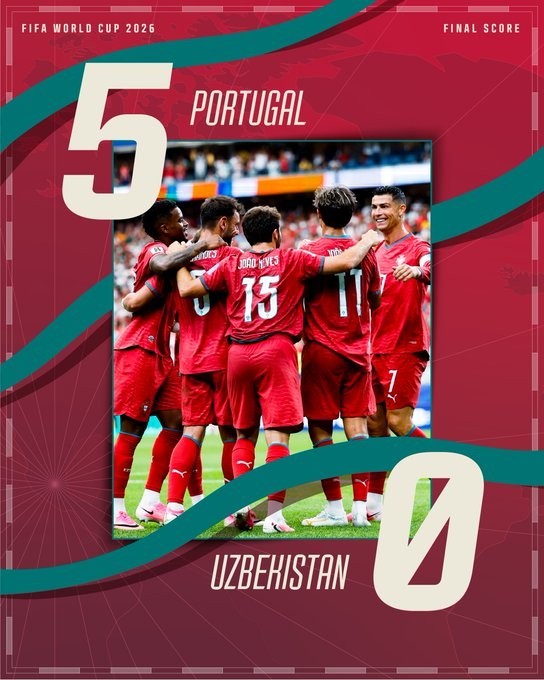 Portugal Edge Closer to Round of 32 Qualification with Emphatic Win Over Uzbekistan