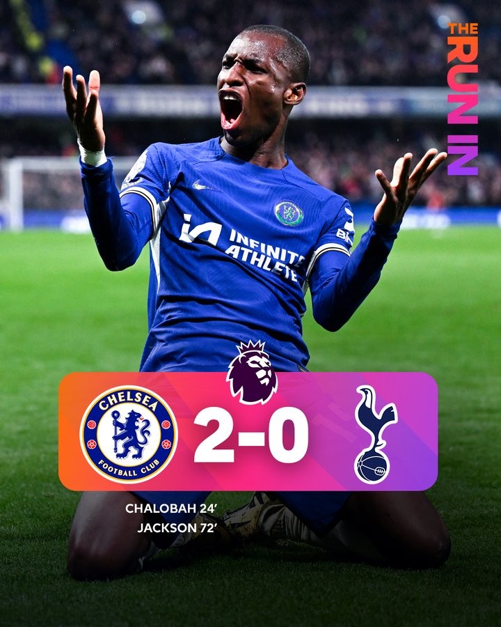 Chelsea move up to 8th following their home win over Spurs