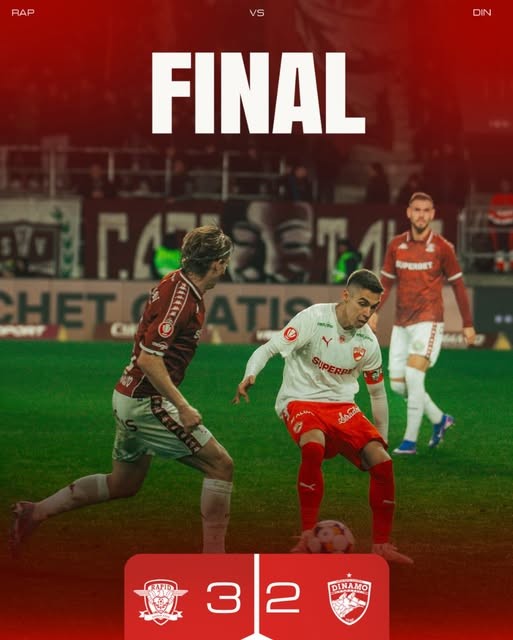 FC Rapid București defeated FC Dinamo București 3-2