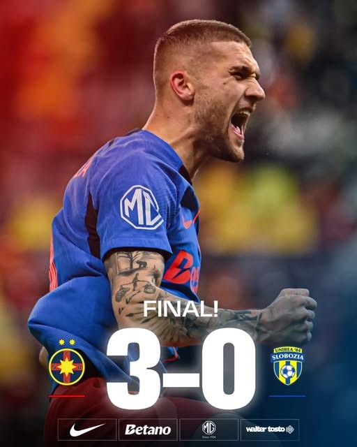 FCSB defeated Unirea Slobozia, score 3-0, in stage #17 of League 1.