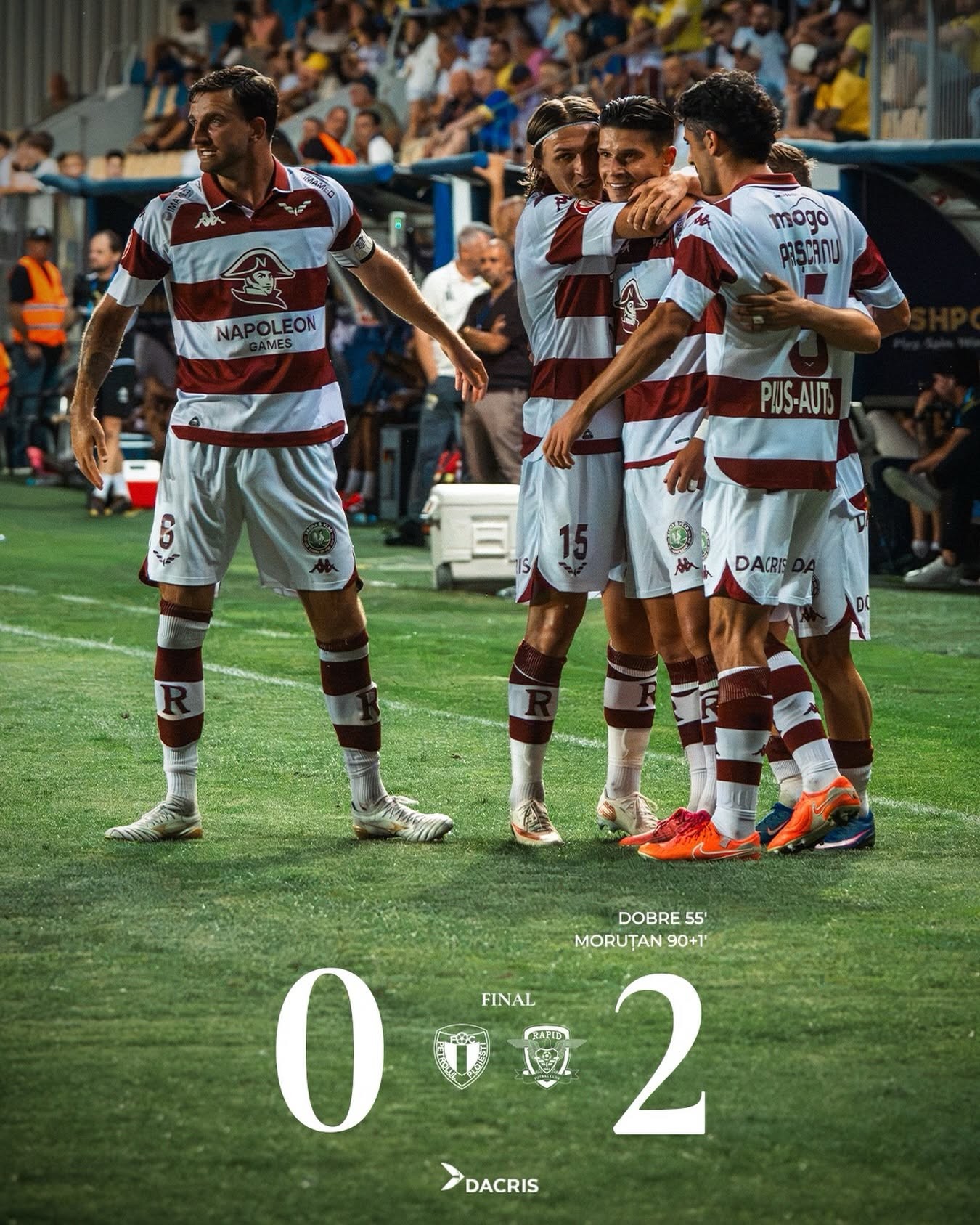 Rapid București Strengthen Top Group Push with Hard-Fought Win over Petrolul Ploiești (2-0)