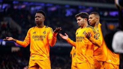 Real Madrid snatched a 3-2 victory at the Etihad with two goals in final five minutes/Man City 2-3 Real Madrid