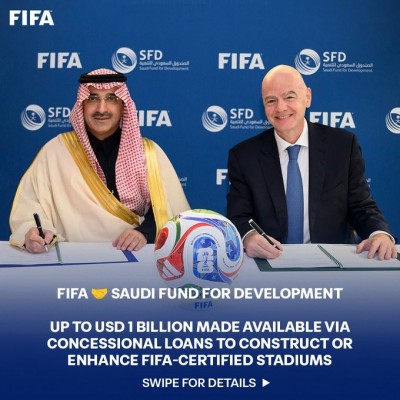 FIFA and  @SaudiFund_Dev  join forces to provide financial support for sports infrastructure in developing nations ?