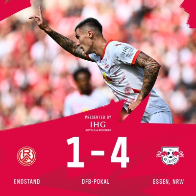 Leipzig survive early scare to win in Essen