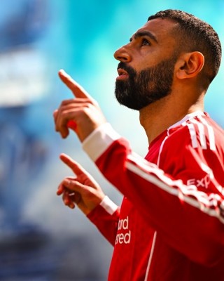 Mohamed Salah marked his final derby appearance with a record-equalling ninth Premier League goal against the Blues.