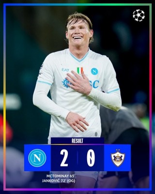 Napoli defeats Karabakh