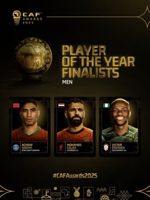 Salah and Hakimi compete with Osimhen for the Best African Player award
