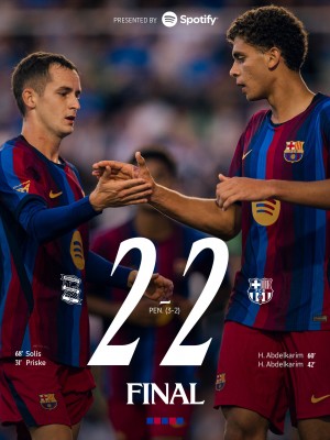 The Egyptian Hamza Abdelkarim led Barcelona to a 2-2 draw against Birmingham.