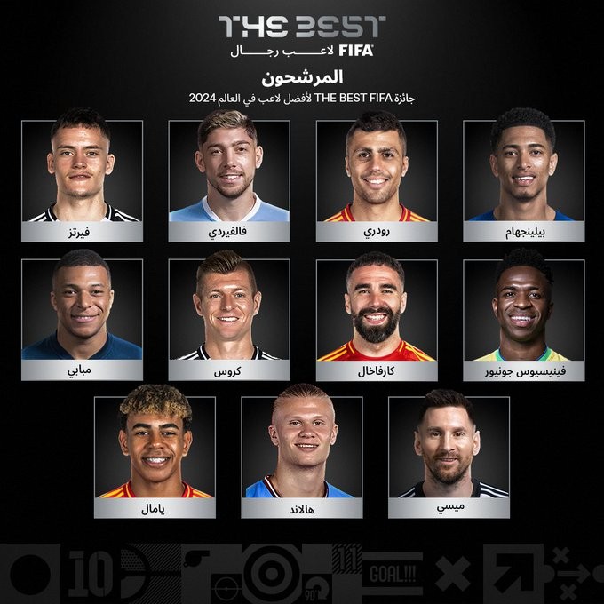 The Best FIFA Men's Player: 2024 nominees revealed