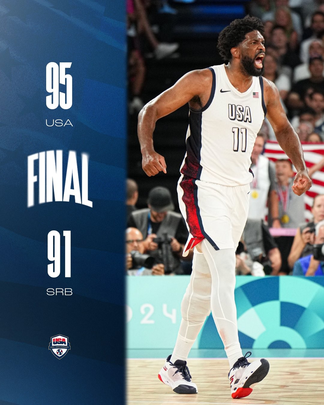 US men’s basketball team rallies to beat Serbia at Paris Olympics, will face France for gold medal